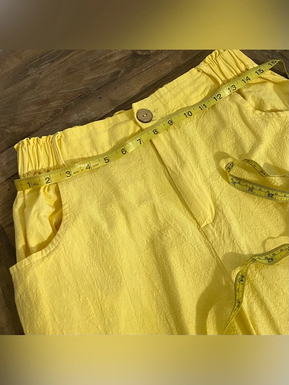 Kids XL Yellow Lightweight 100% Cotton Pants